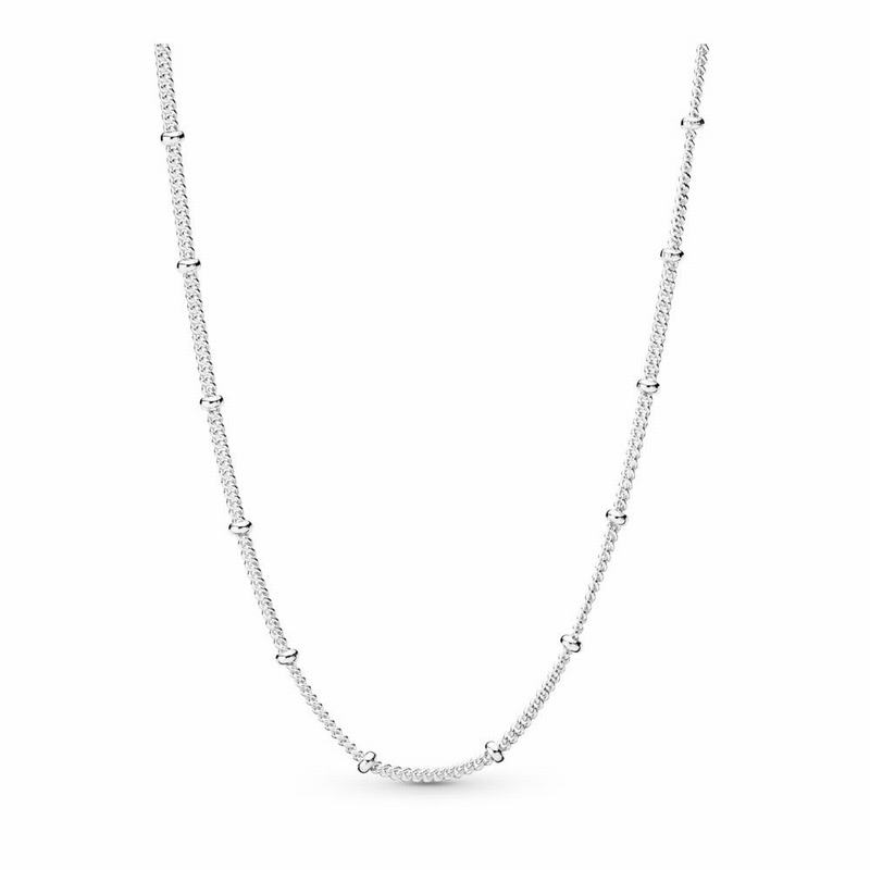 Pandora Silver Beaded Necklace Chain Online NZ, Sterling Silver (018529-RXW)